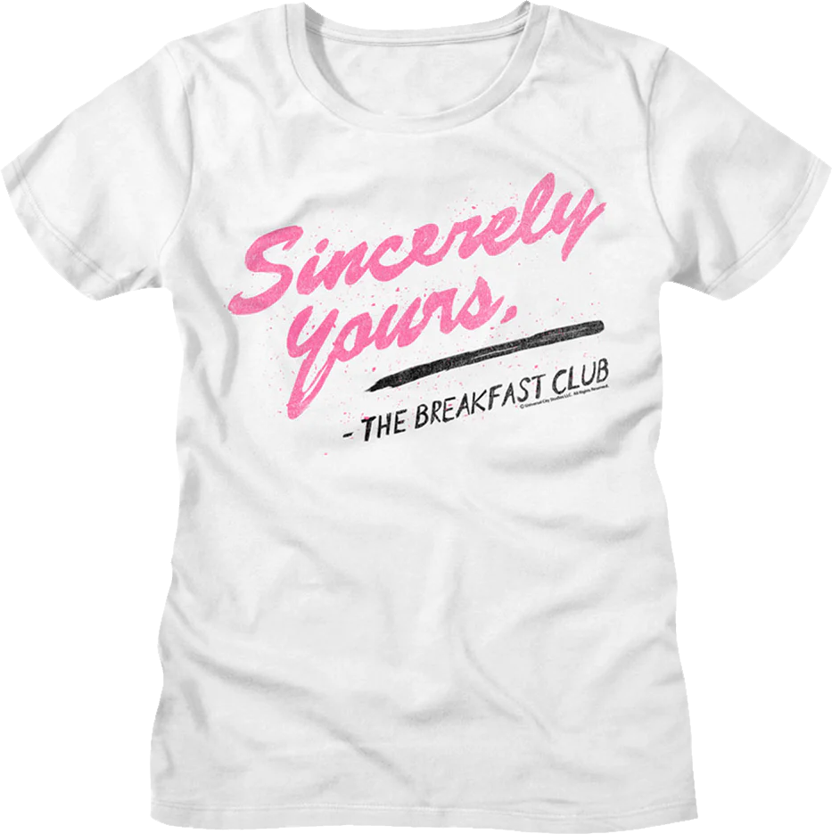Womens Sincerely Yours Breakfast Club Shirt