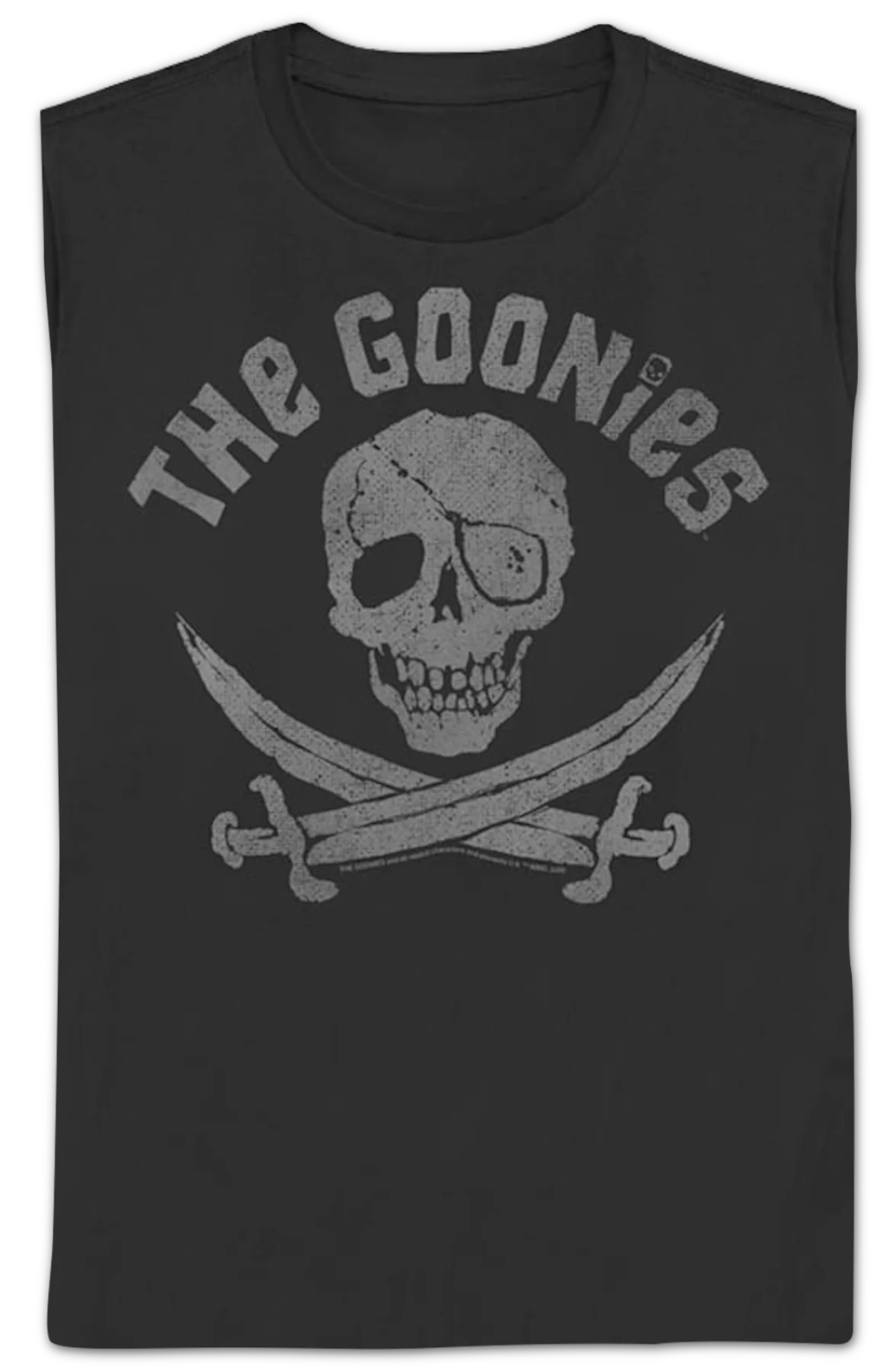 Womens Skull And Cross Swords Logo Goonies Shirt - Image 2