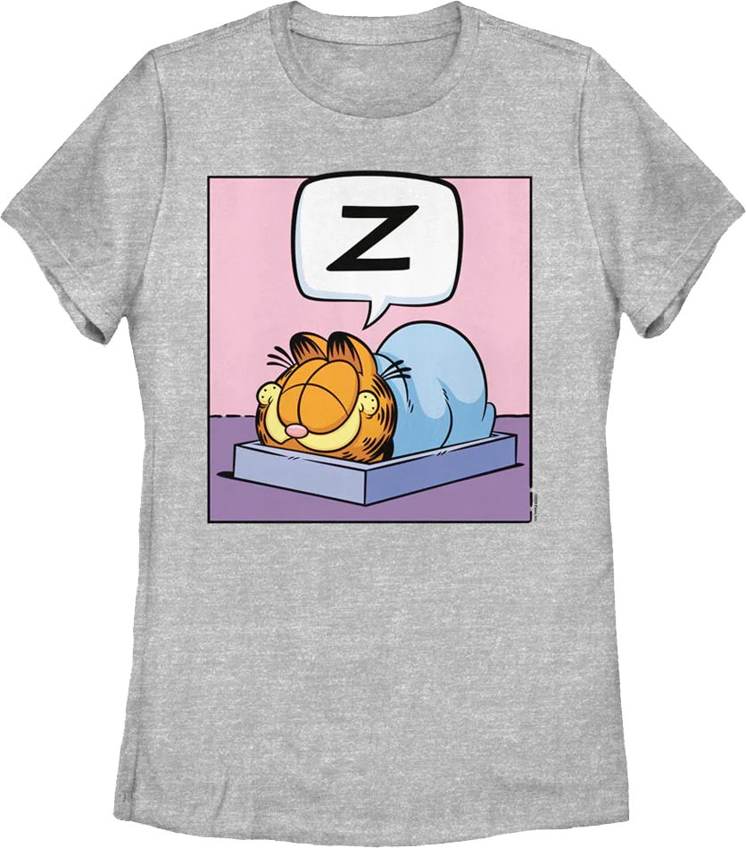Womens Sleeping Garfield Shirt