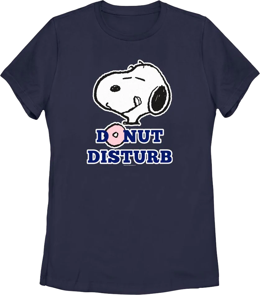 Womens Snoopy Donut Disturb Peanuts Shirt