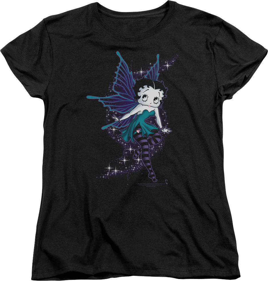 Womens Sparkling Fairy Betty Boop Shirt