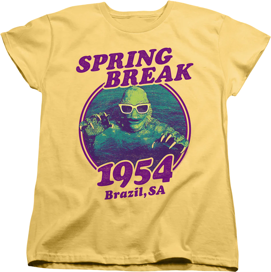 Womens Spring Break 1954 Creature From The Black Lagoon Shirt