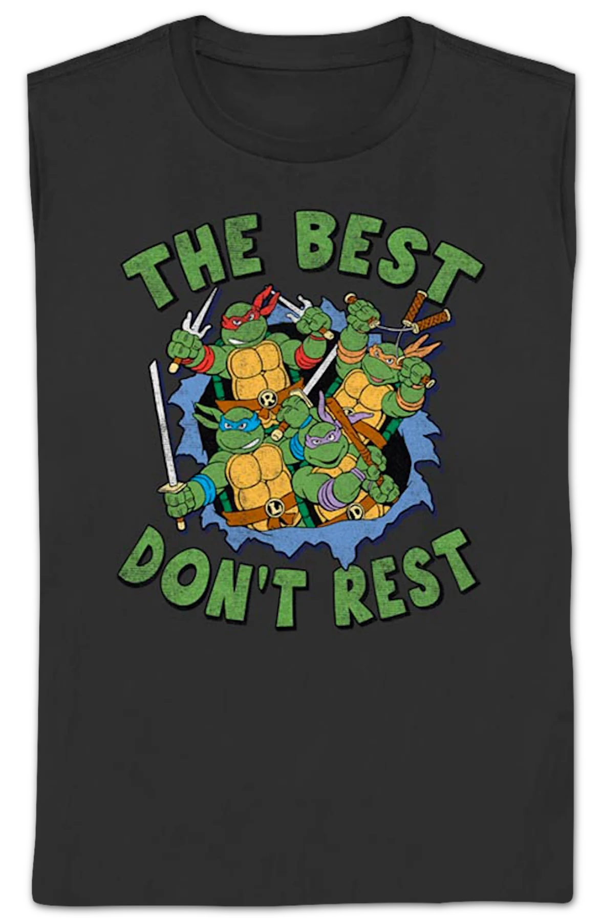 Womens The Best Don't Rest Teenage Mutant Ninja Turtles T-Shirt - Image 2