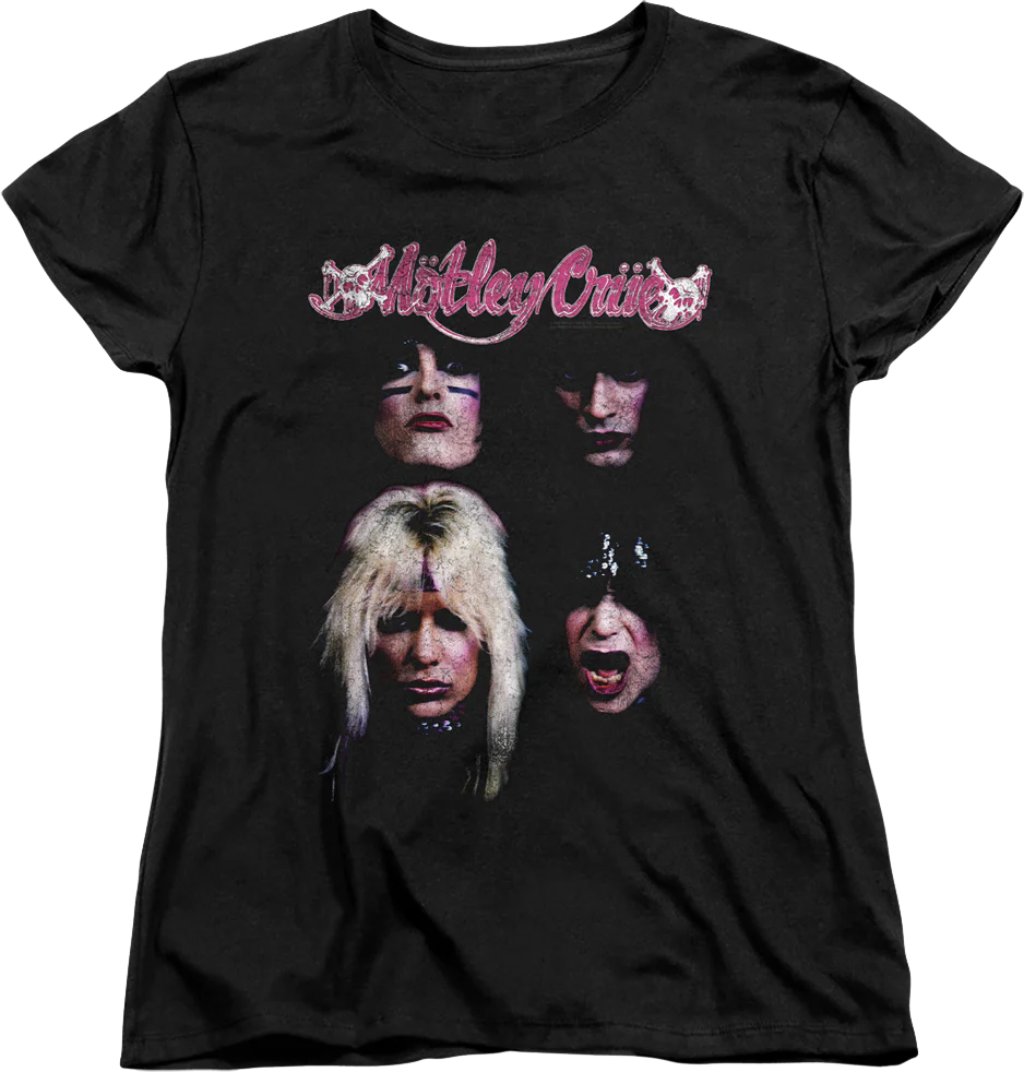 Womens The Faces Of Motley Crue Shirt