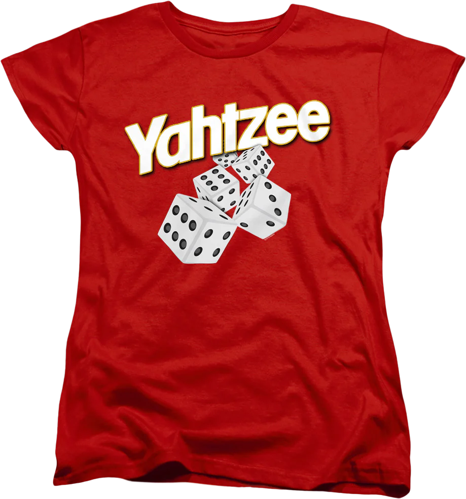 Womens The Fun Game That Makes Thinking Fun Yahtzee Shirt