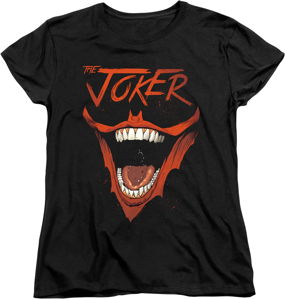 Womens The Joker Bat-Shaped Smile DC Comics Shirt