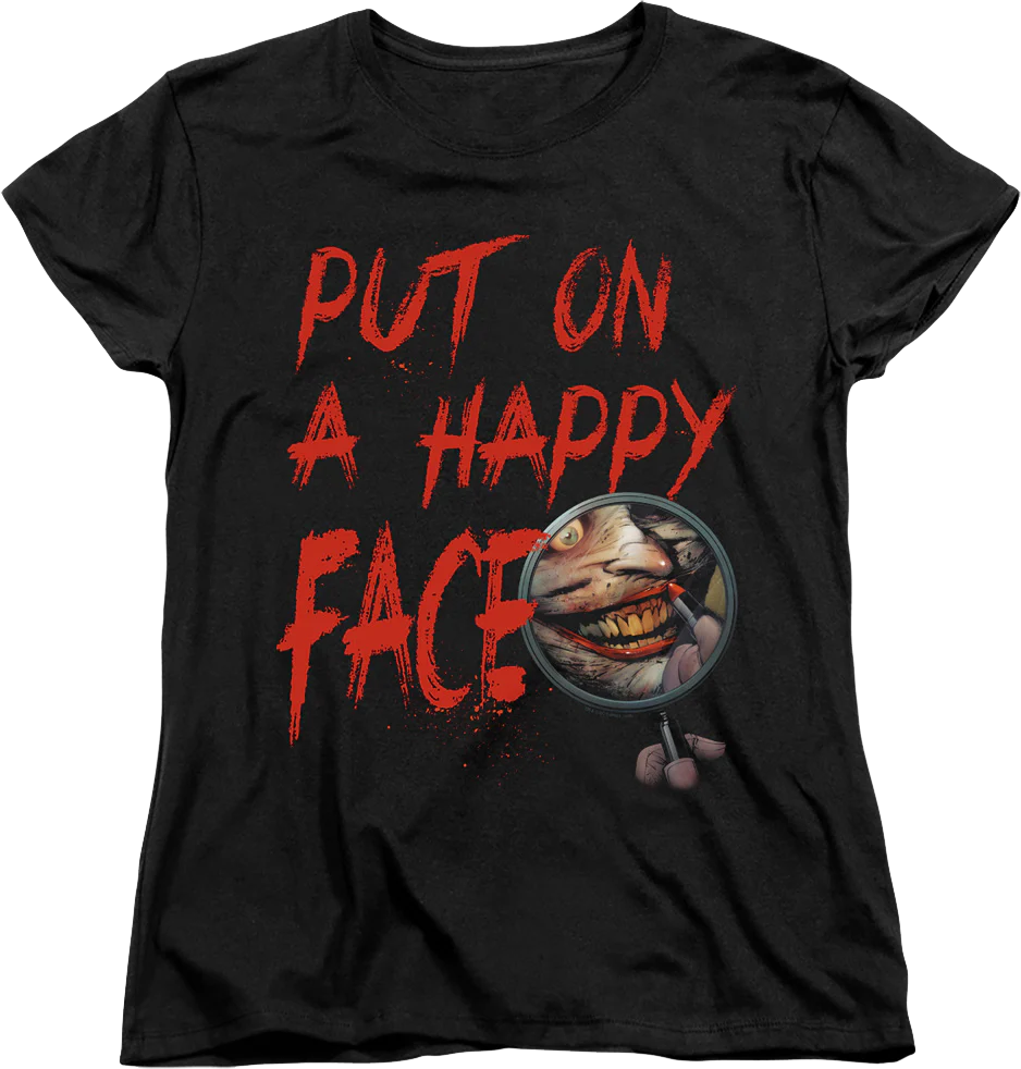 Womens The Joker Put On A Happy Face DC Comics Shirt