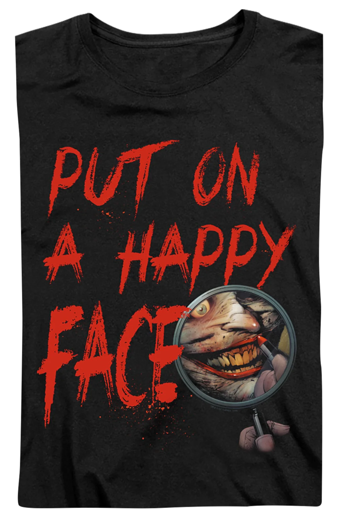Womens The Joker Put On A Happy Face DC Comics Shirt - Image 2