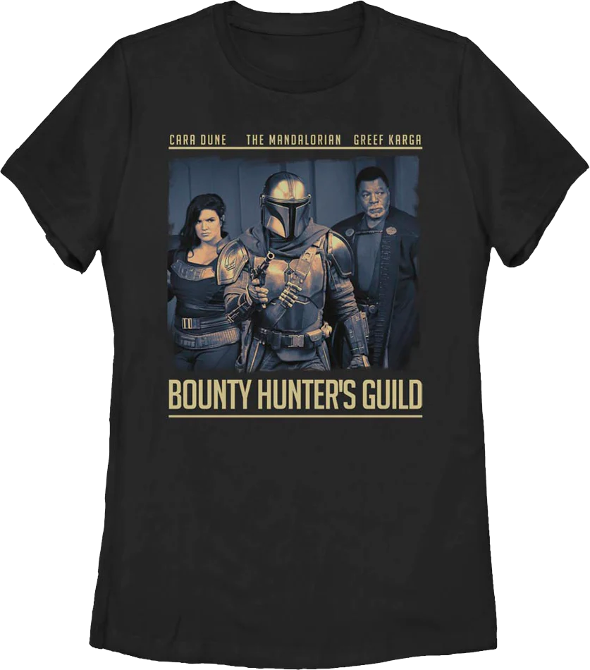 Womens The Mandalorian Bounty Hunter's Guild Star Wars Shirt