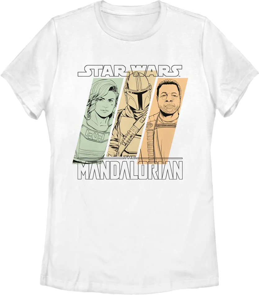 Womens The Mandalorian Sketches Star Wars Shirt