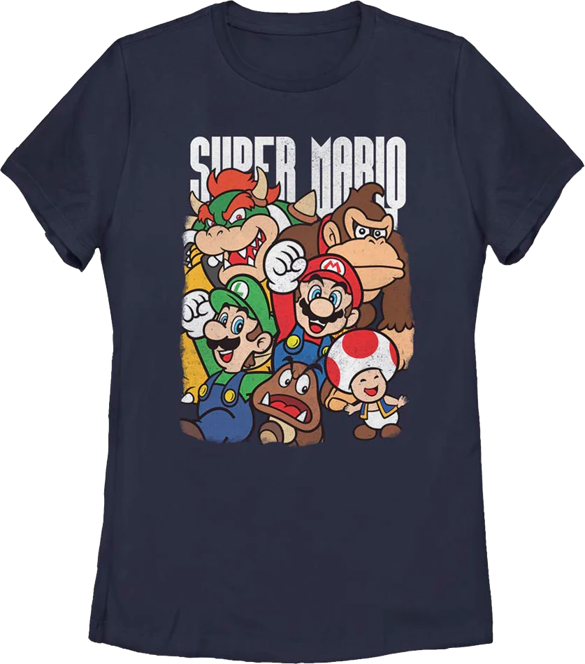 Womens The Stars of Super Mario Bros. Nintendo Shirt