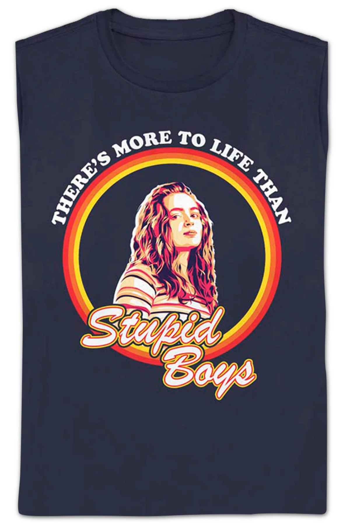 Womens There's More To Life Than Stupid Boys Stranger Things Shirt - Image 2
