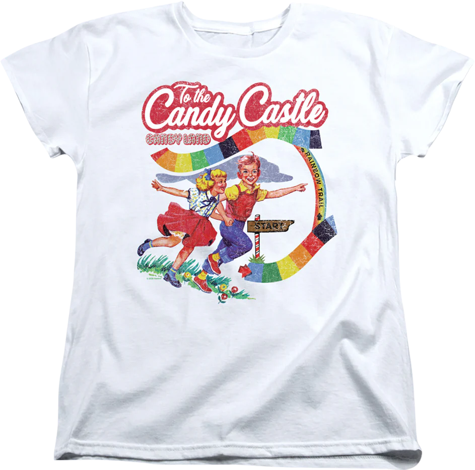 Womens To The Candy Castle Candy Land Shirt