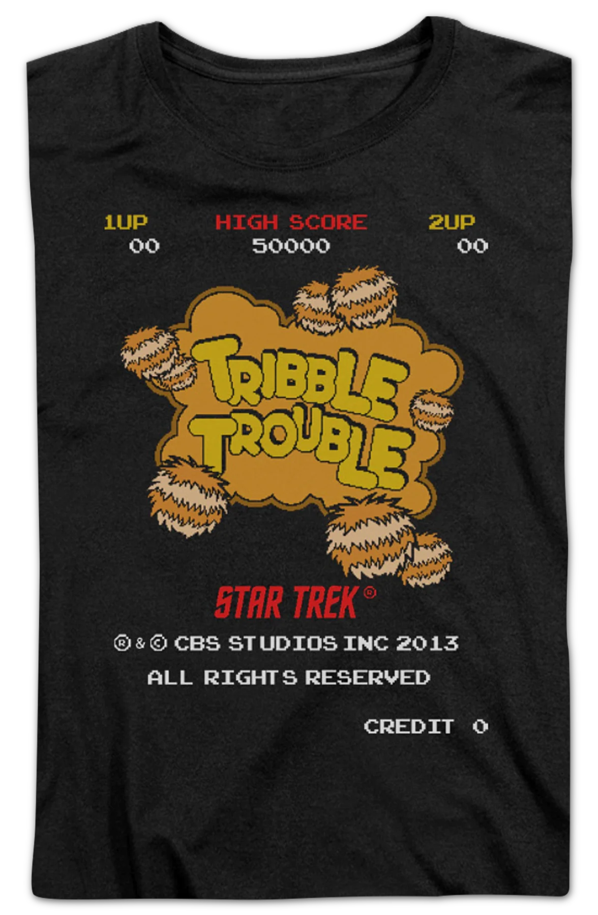 Womens Tribble Trouble Video Game Star Trek Shirt - Image 2