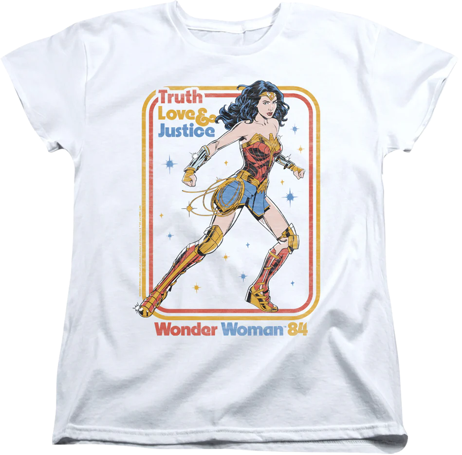 Womens Truth Love & Justice Wonder Woman Shirt