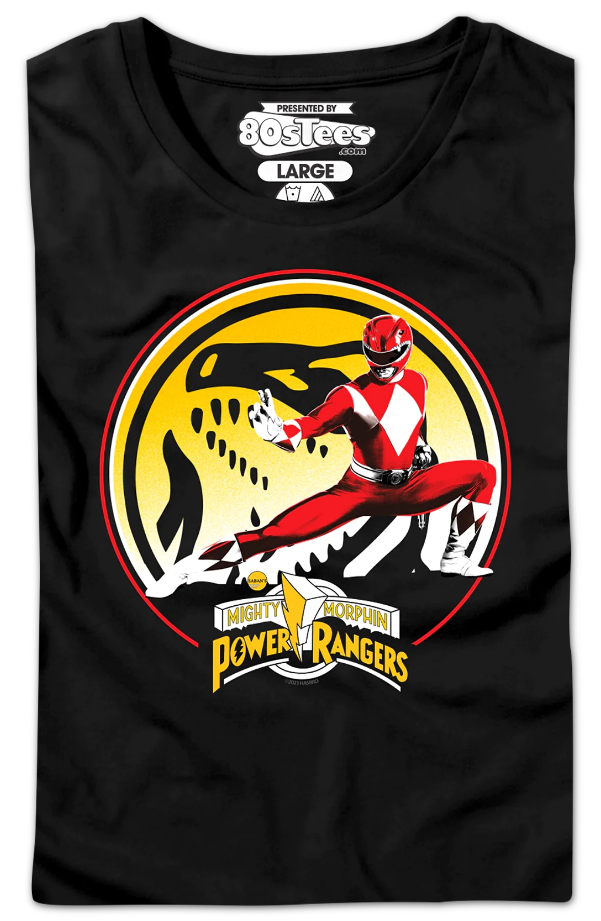 Womens Tyrannosaurus Power Coin Mighty Morphin Power Rangers Shirt - Image 3
