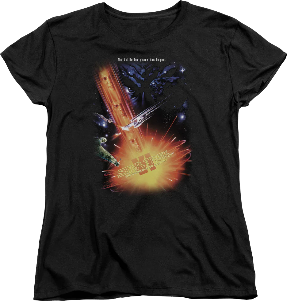 Womens Undiscovered Country Poster Star Trek Shirt