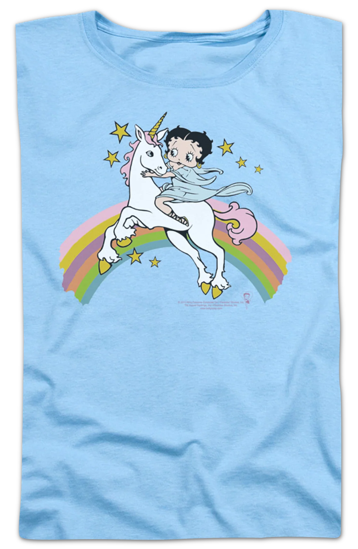 Womens Unicorn Betty Boop Shirt - Image 2
