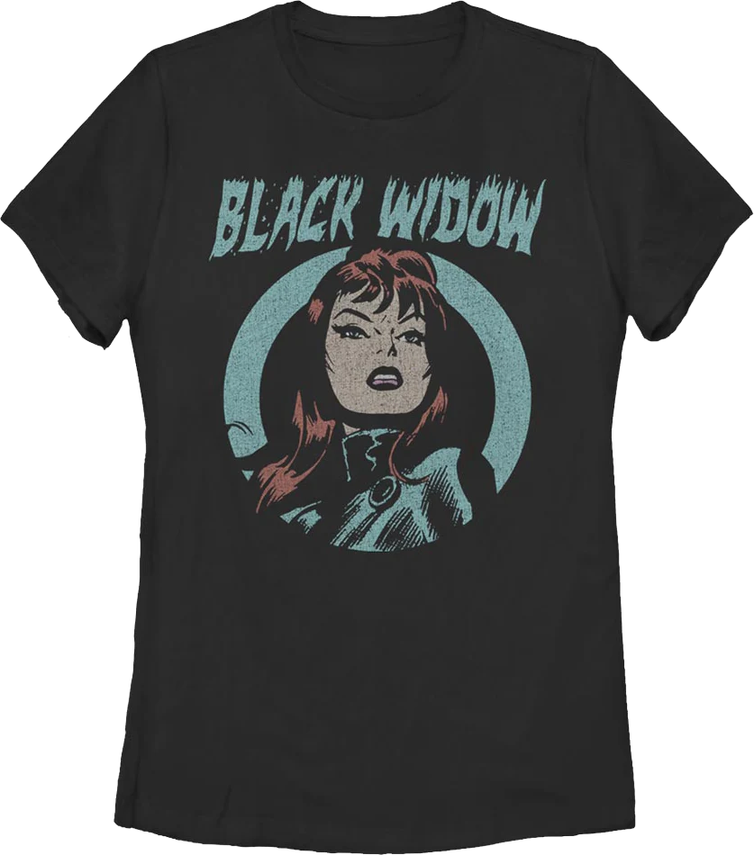 Womens Vintage Black Widow Marvel Comics Shirt