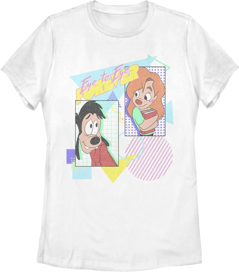 Womens Vintage Eye To Eye A Goofy Movie Disney Shirt