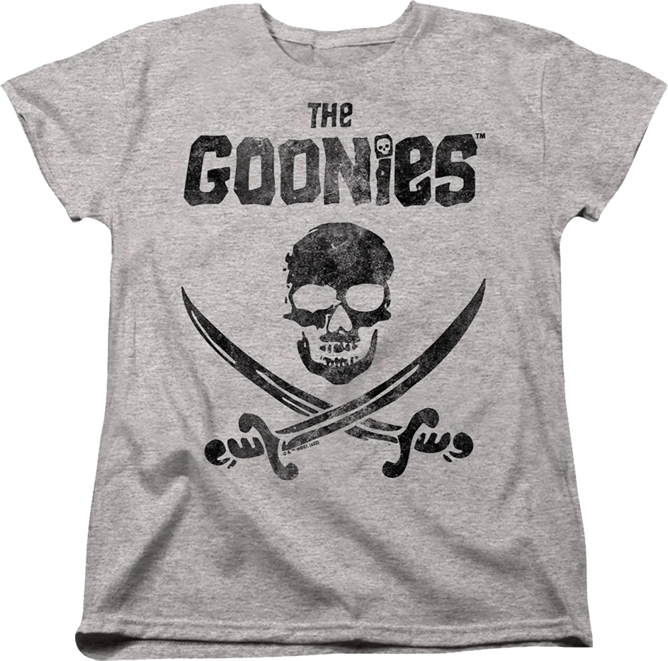 Womens Vintage Skull & Crossed Swords Goonies Shirt