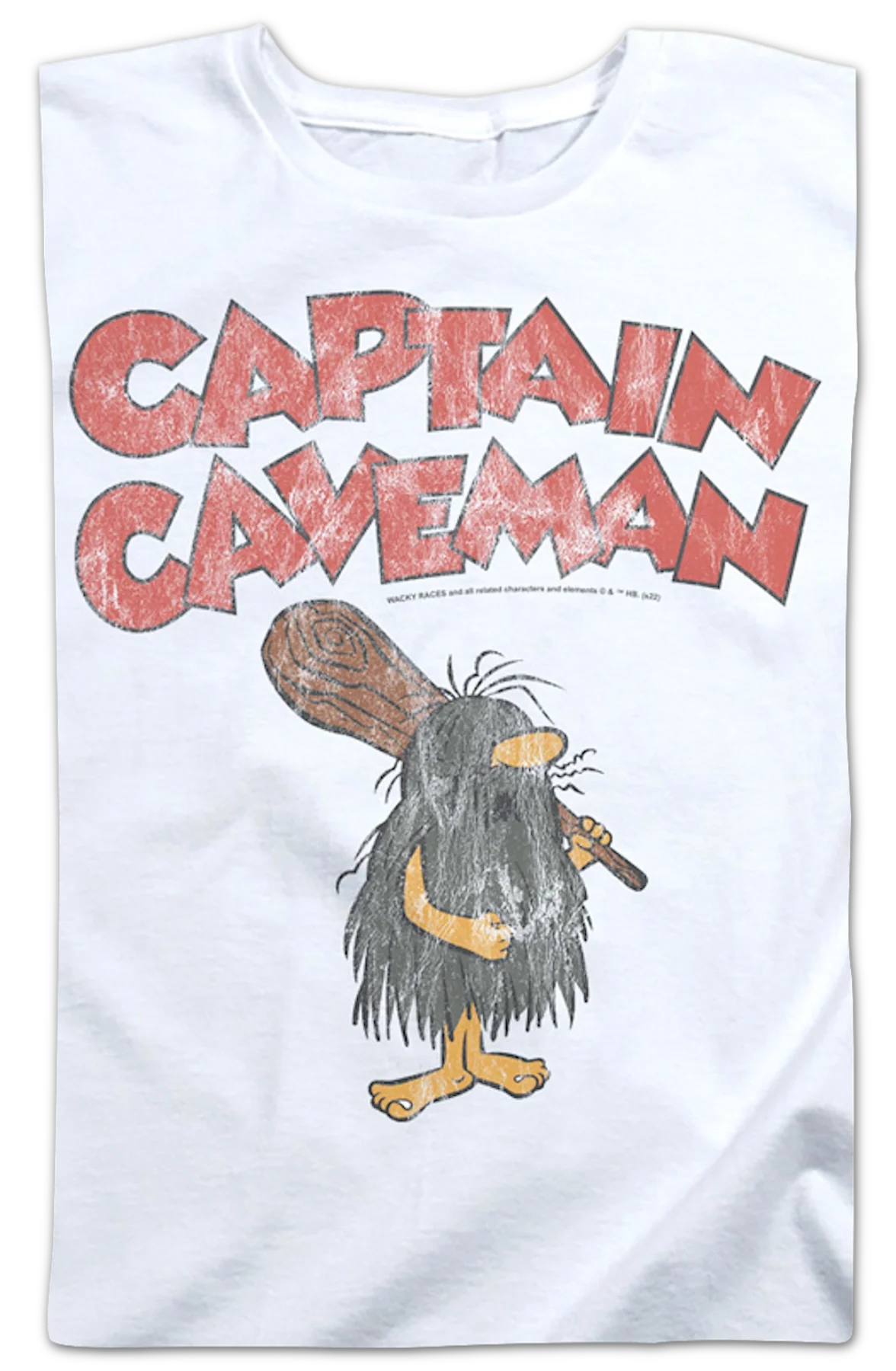 Womens Vintage White Captain Caveman Shirt - Image 2