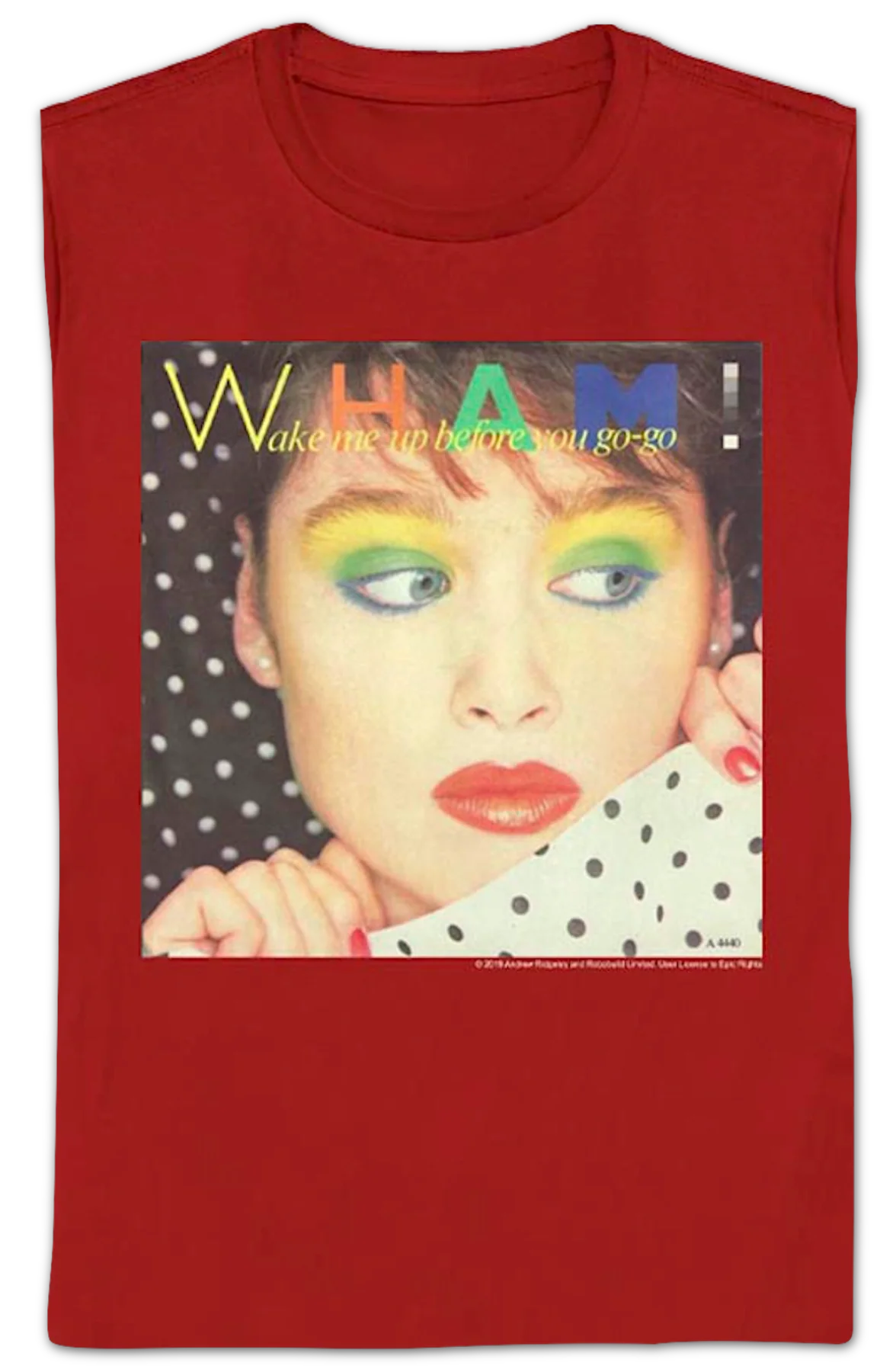 Womens Wake Me Up Before You Go-Go Cover Artwork Wham Shirt
