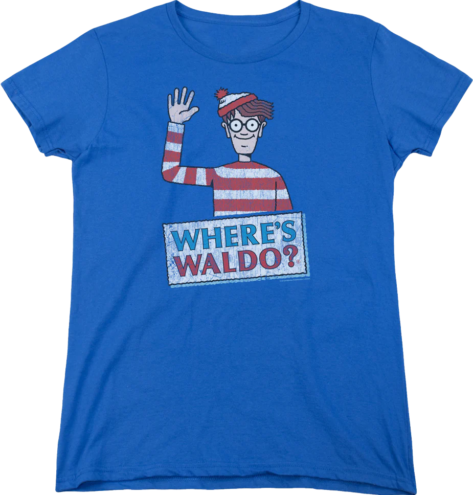 Womens Waving Where's Waldo Shirt