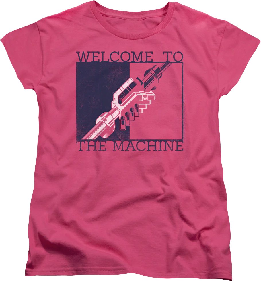 Womens Welcome To The Machine Pink Floyd Shirt