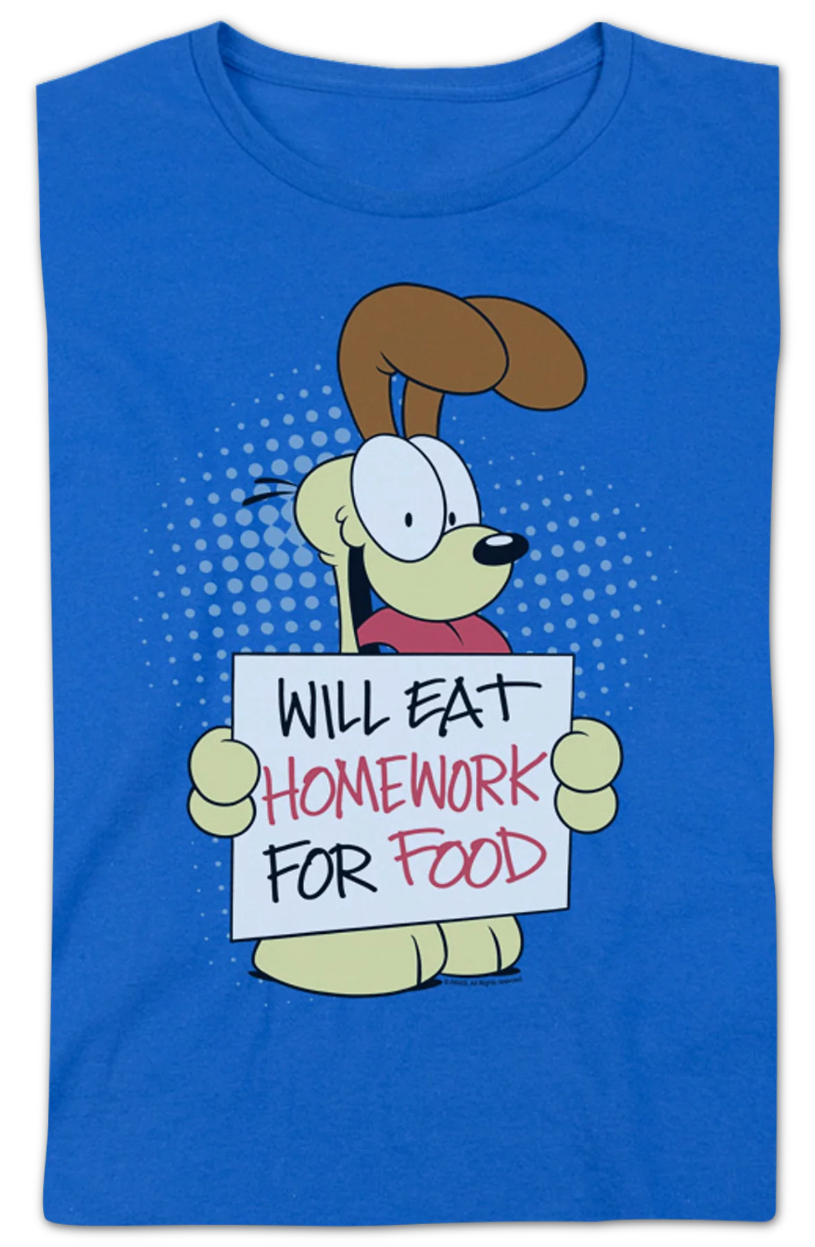 Womens Will Eat Homework Garfield Shirt - Image 2