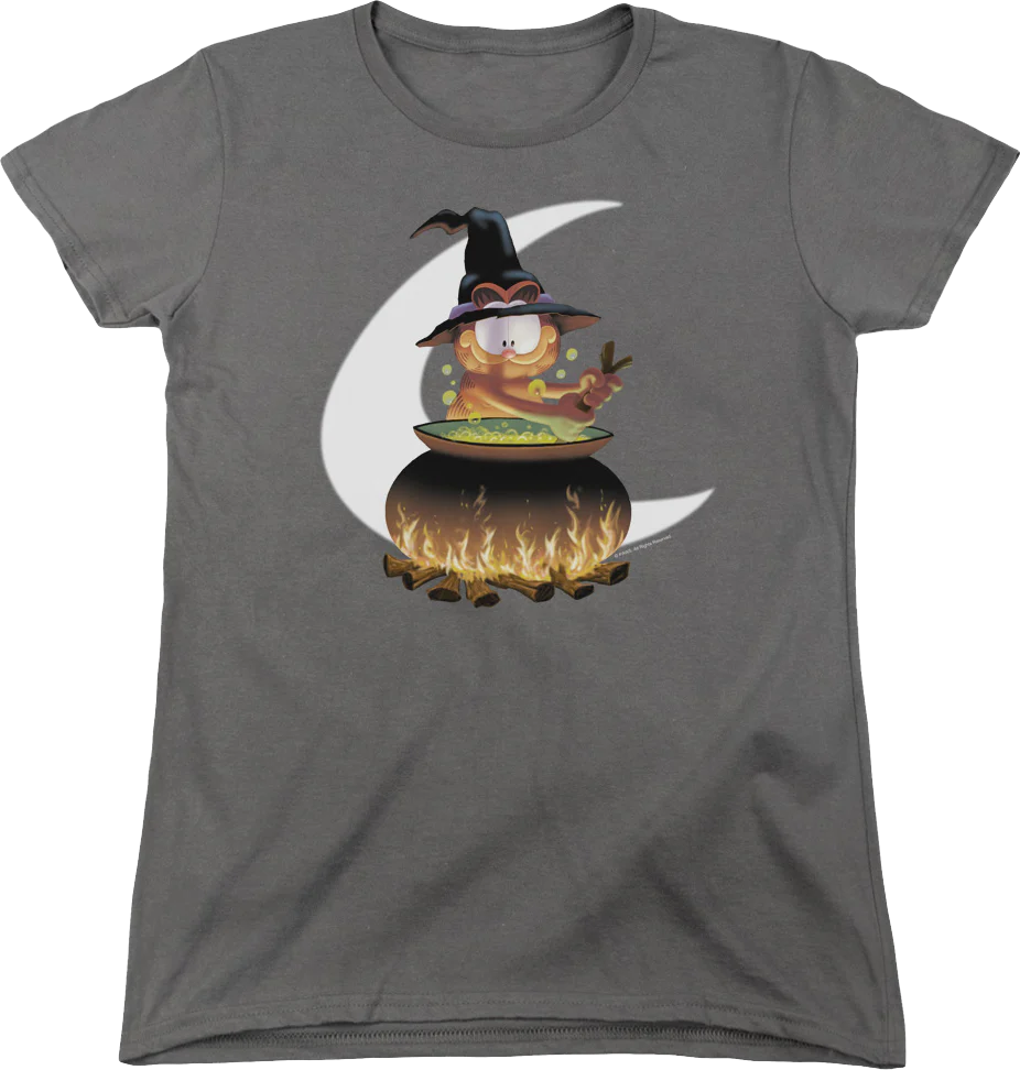 Womens Witch's Pot Garfield Shirt