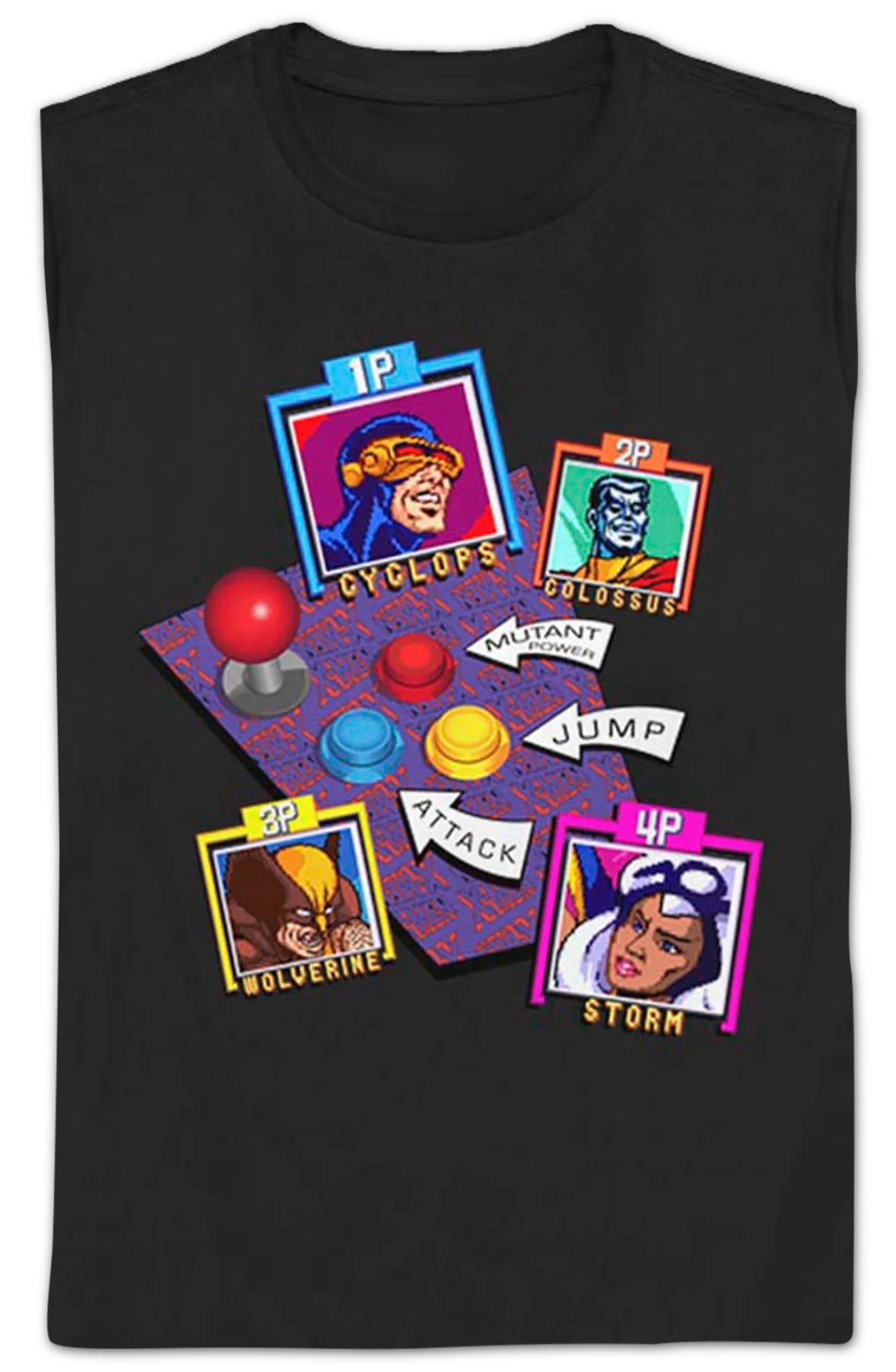 Womens X-Men Arcade Game Marvel Comics Shirt - Image 2