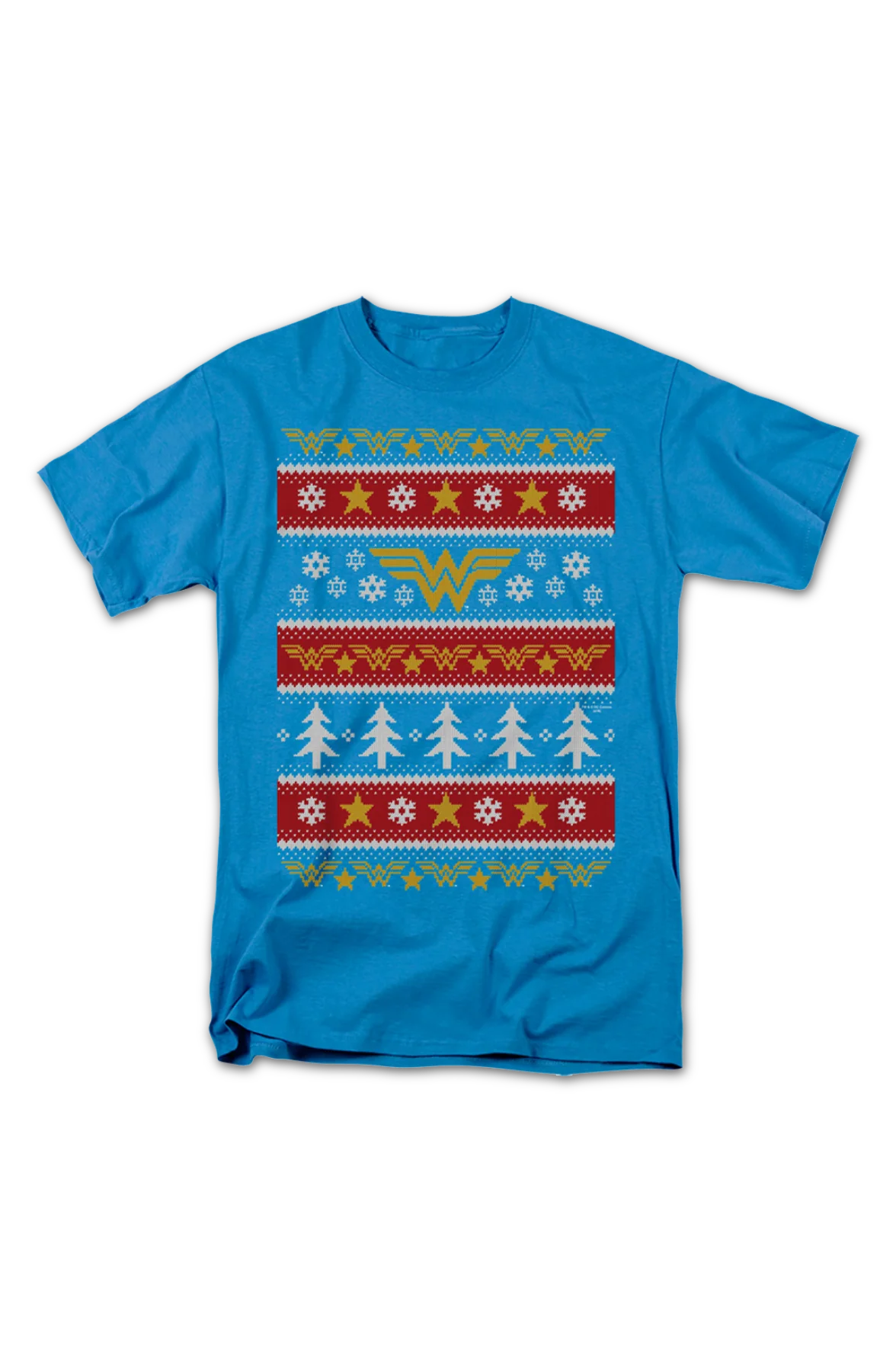 Wonder Woman Faux Ugly Christmas Sweater DC Comics T-Shirt - Image 2