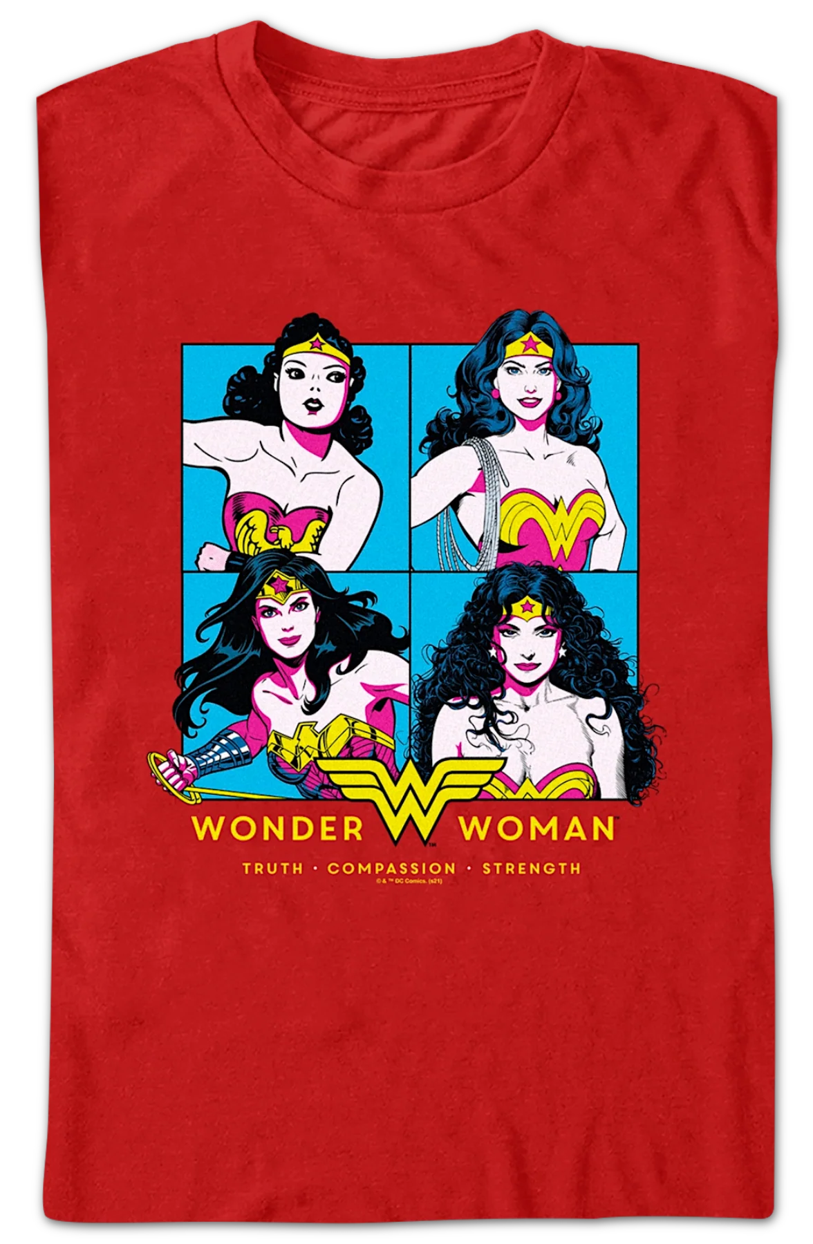 Wonder Woman Through The Years DC Comics T-Shirt - Image 2