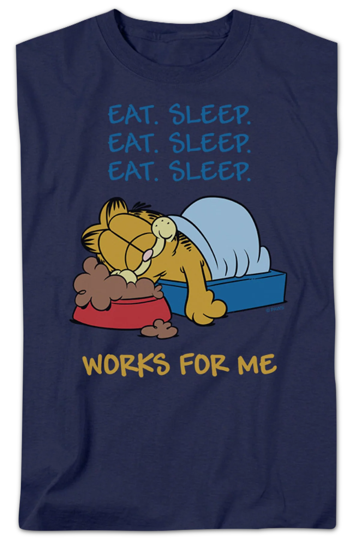 Works For Me Garfield T-Shirt - Image 2