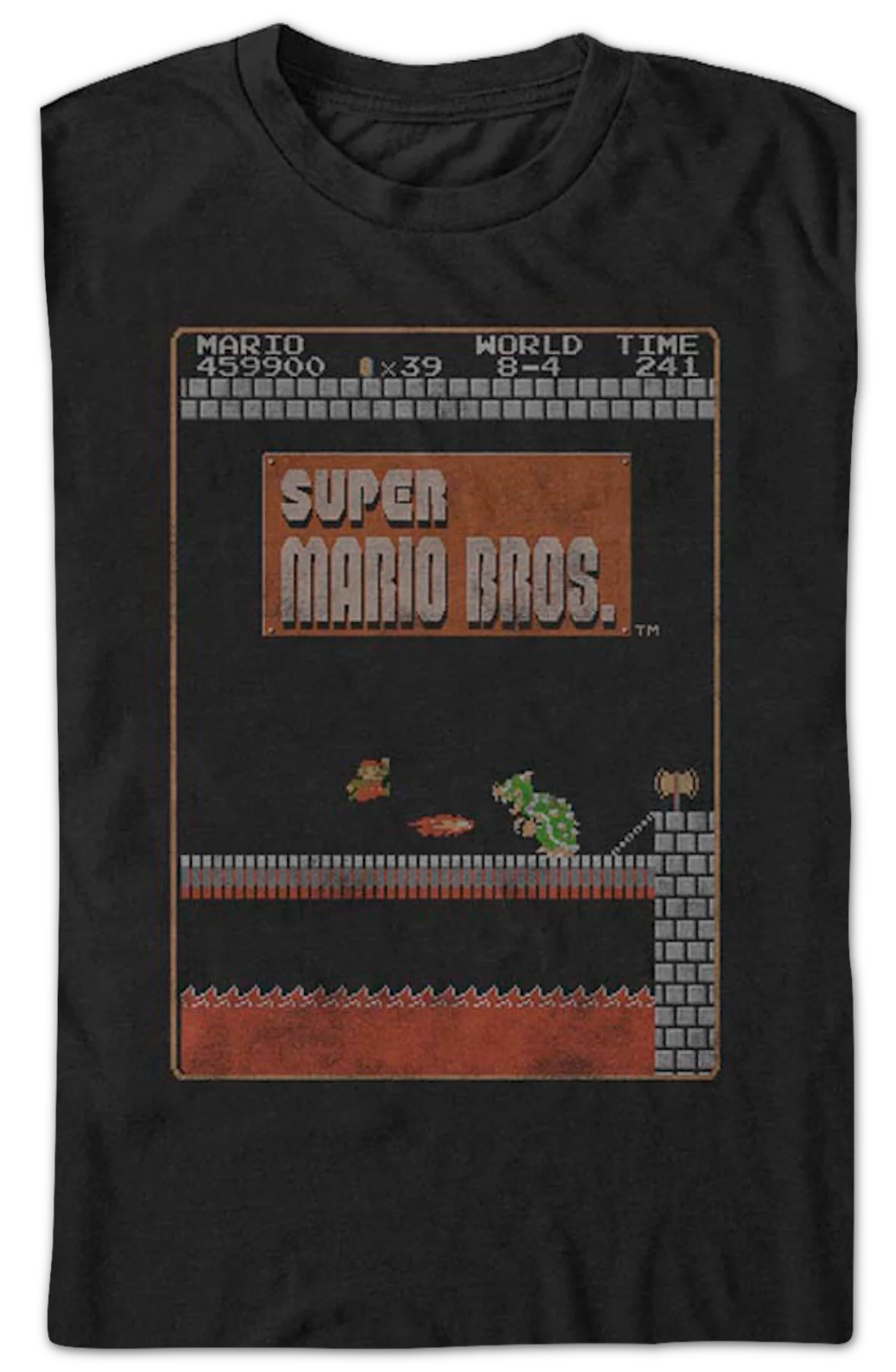 World 8-4 Super Mario Bros. T-Shirt - Image 2