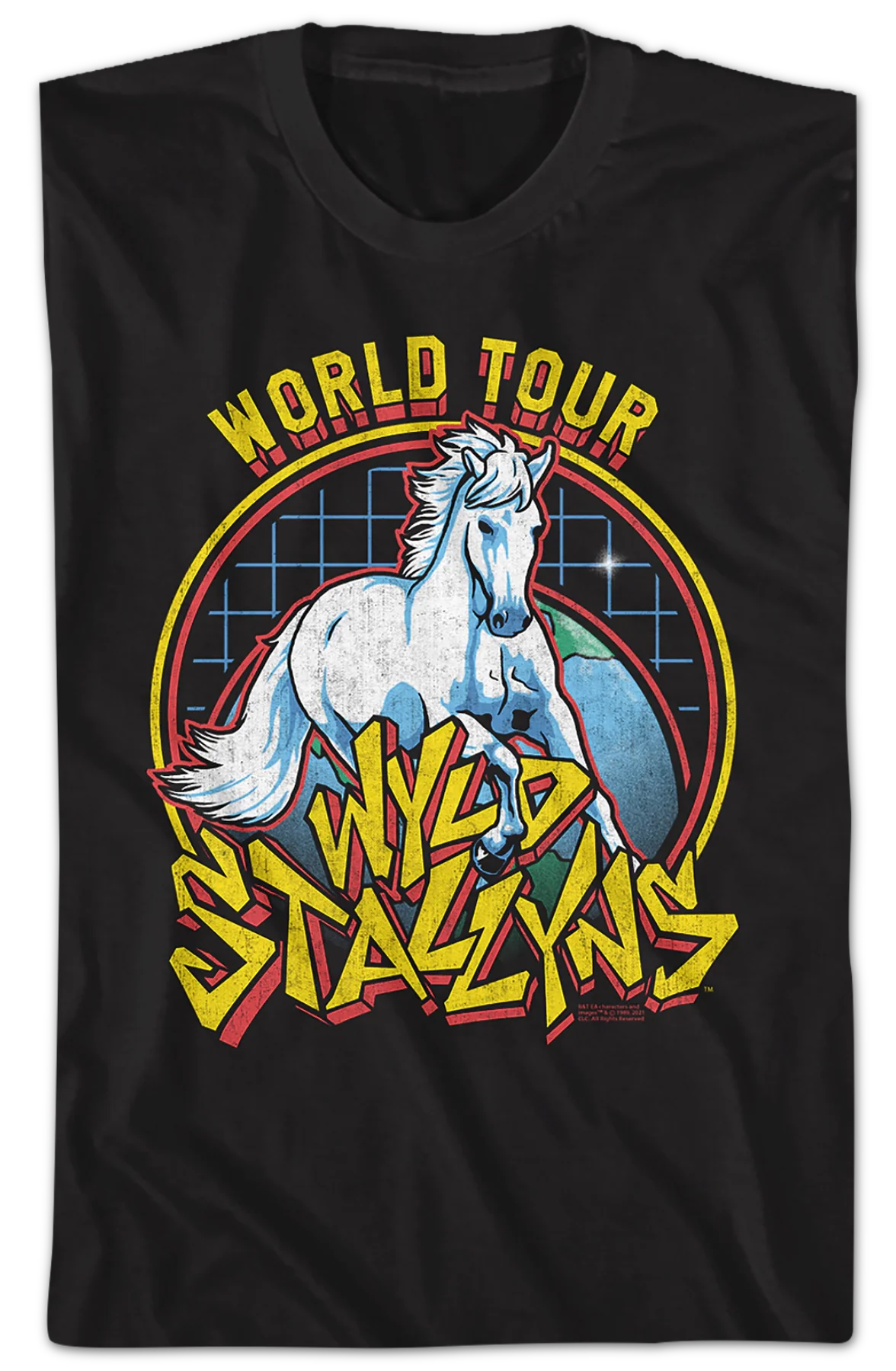 Wyld Stallyns World Tour Poster Bill and Ted T-Shirt - Image 2