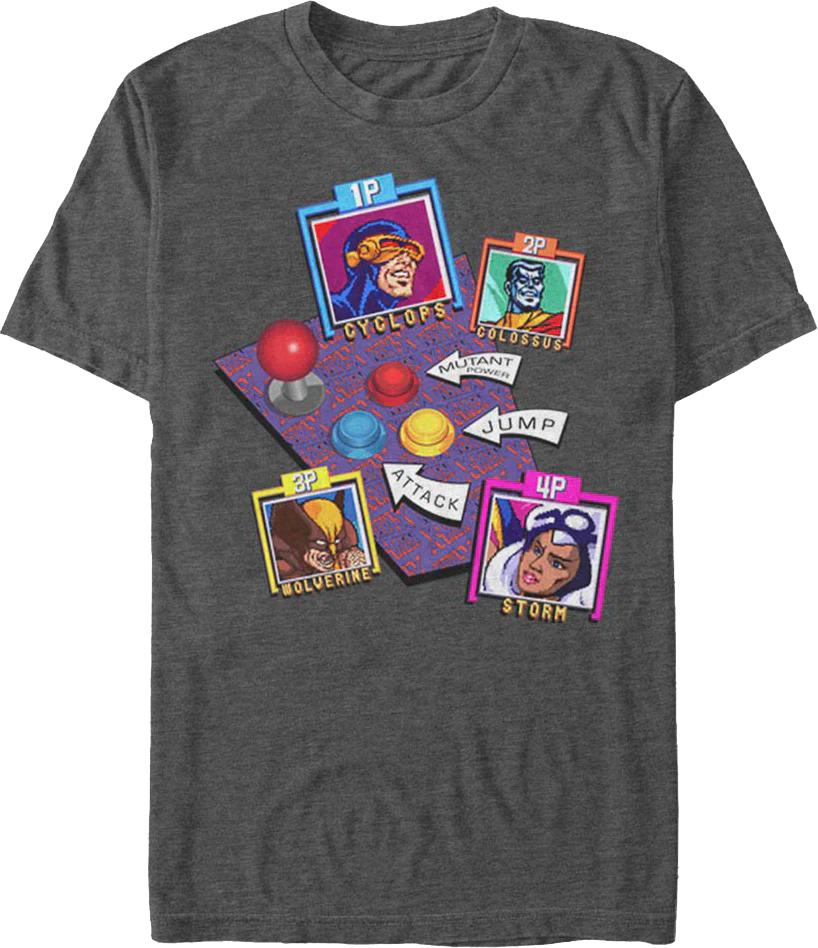 X-Men Arcade Game Marvel Comics T-Shirt