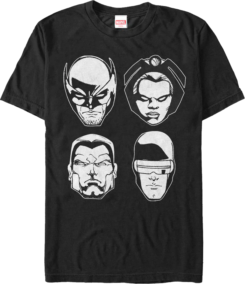 X-Men Four Heads Marvel Comics T-Shirt