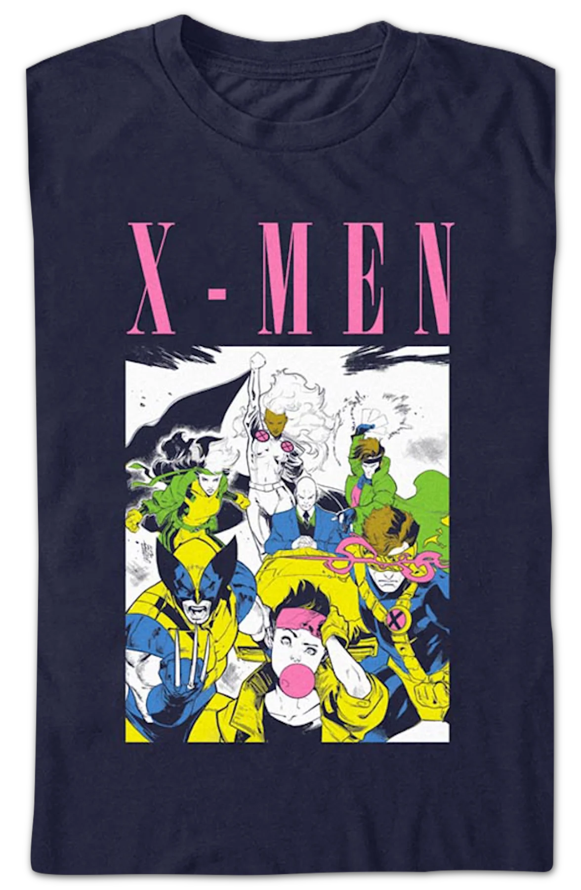 X-Men Group Illustration Marvel Comics T-Shirt - Image 2