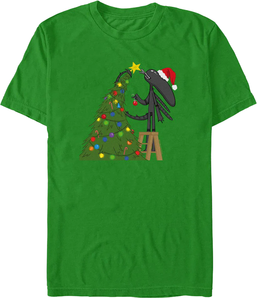 Xenomorph Christmas Tree Alien T-Shirt
