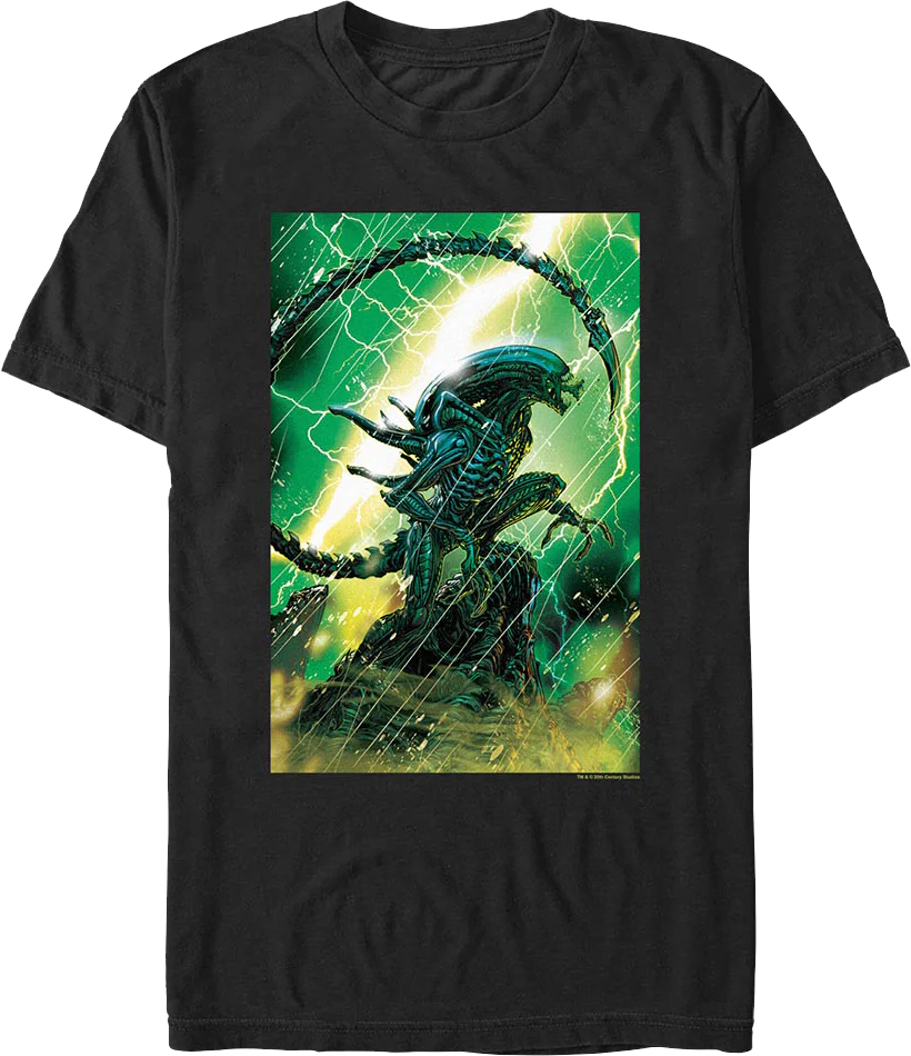Xenomorph Rainstorm Alien T-Shirt
