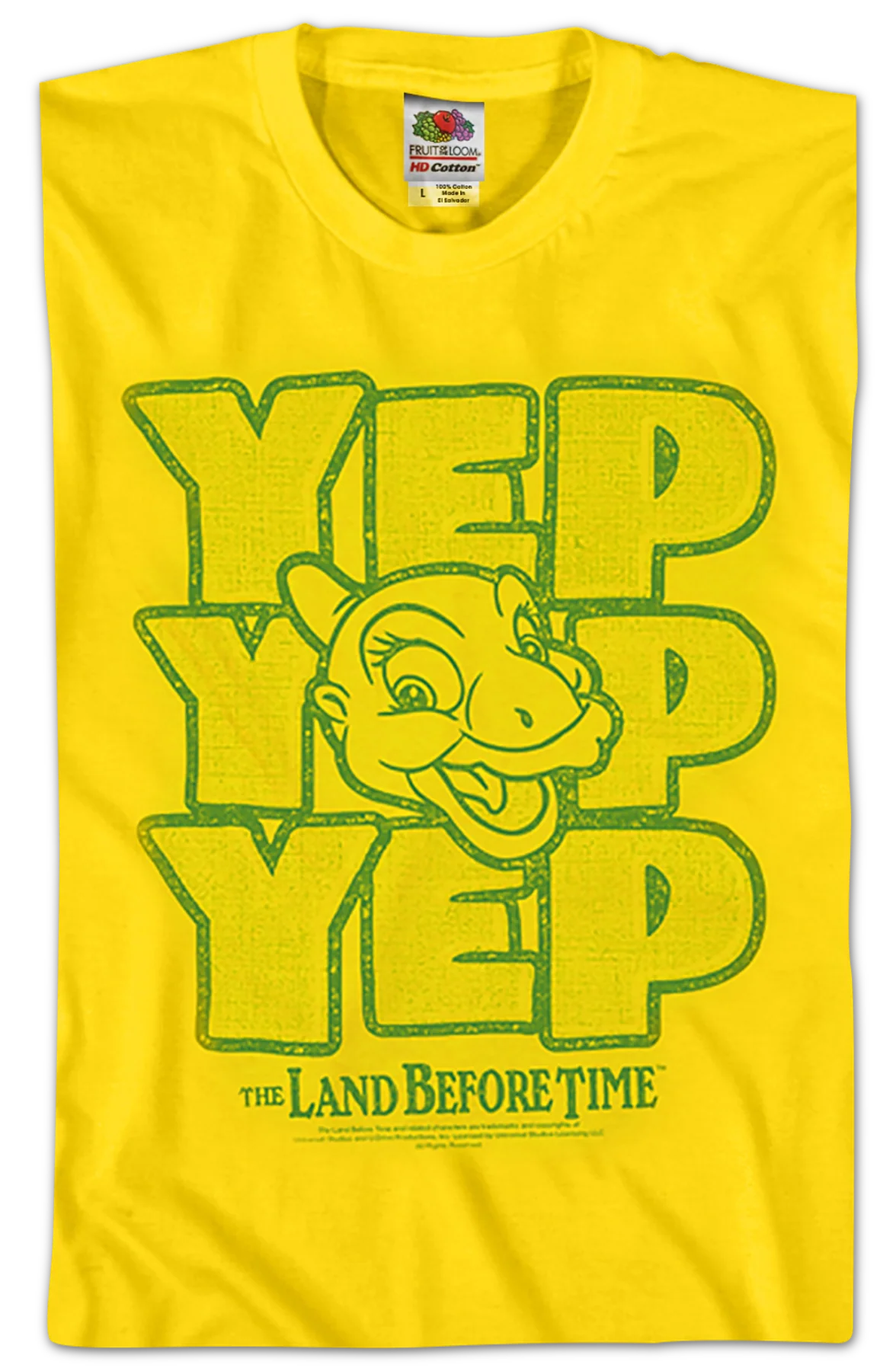 Yellow Ducky Yep Yep Yep Land Before Time T-Shirt - Image 2