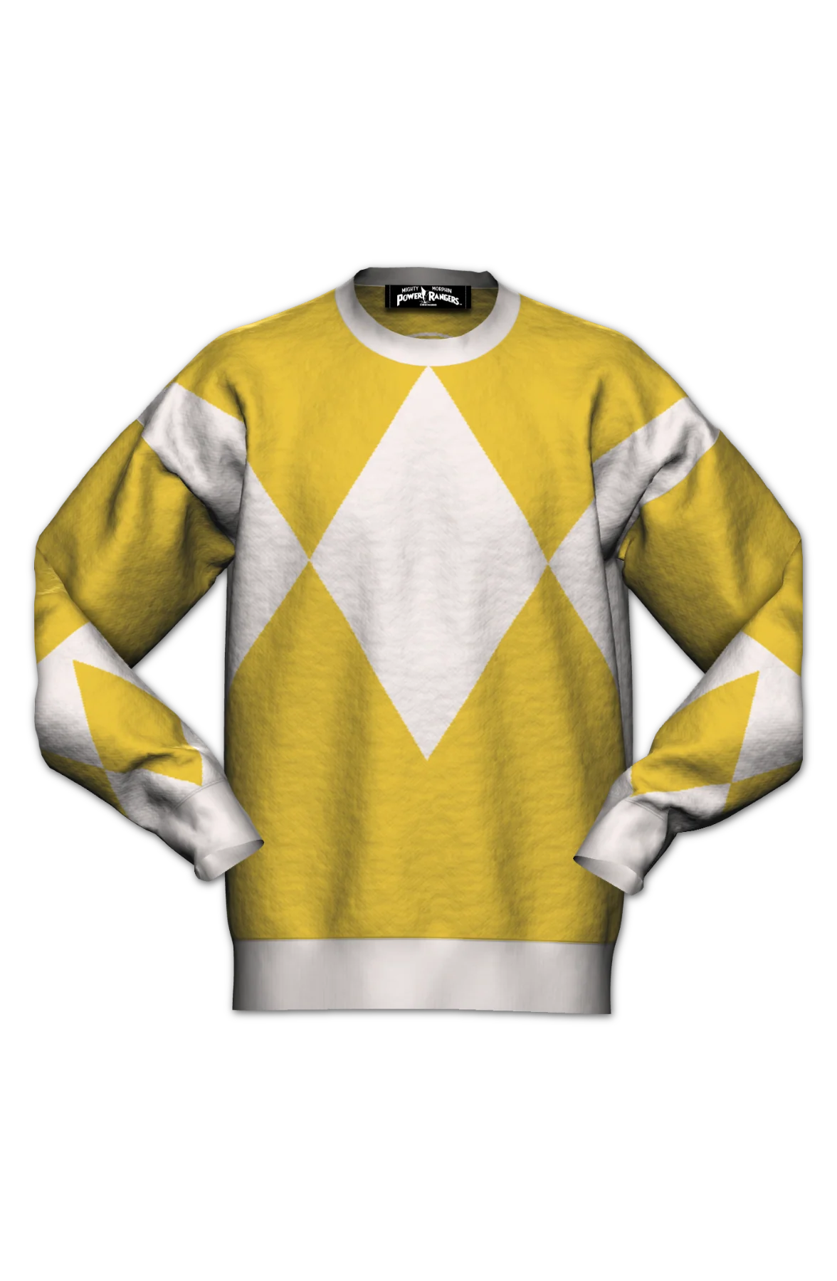 Yellow Ranger Mighty Morphin Power Rangers Knitted Sweater - Image 2