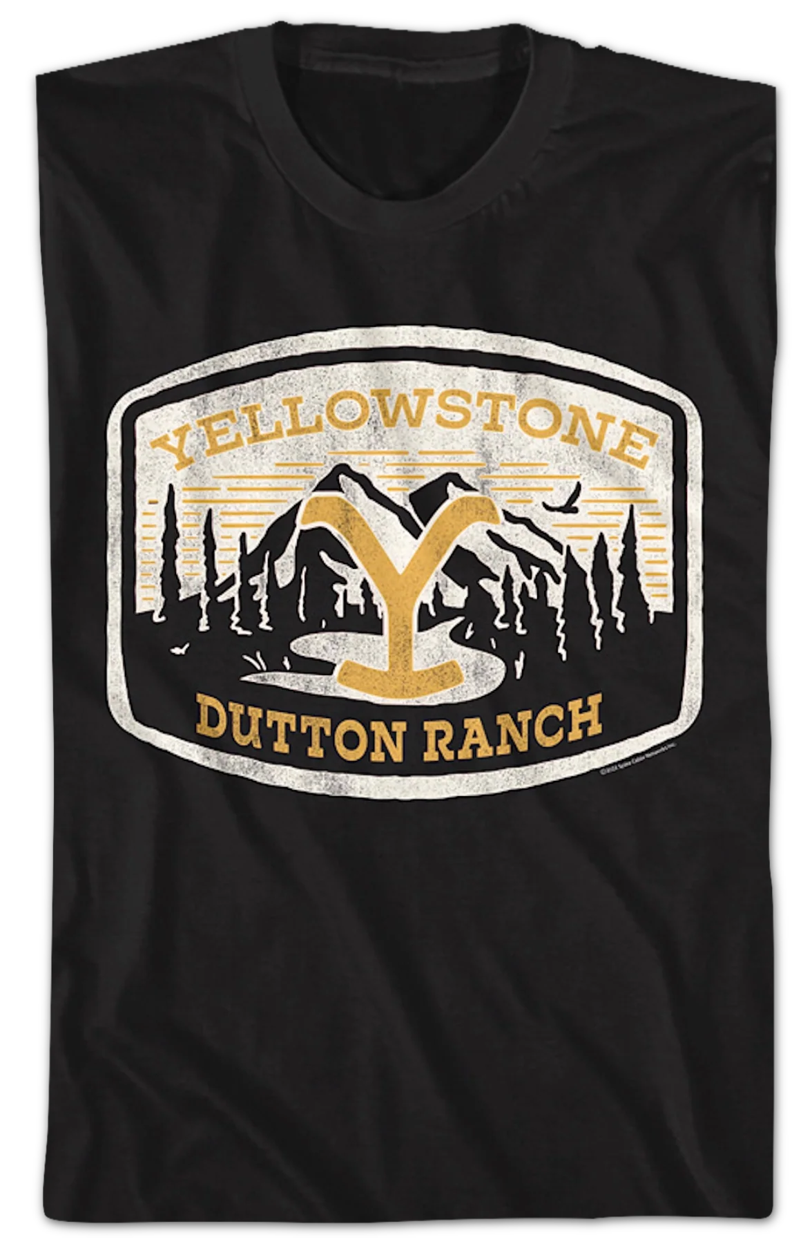 Yellowstone Dutton Ranch Patch Yellowstone T-Shirt - Image 2