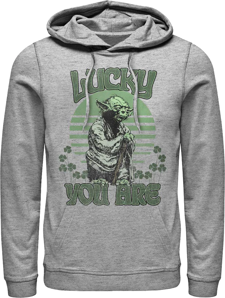 Yoda Lucky You Are Star Wars Hoodie