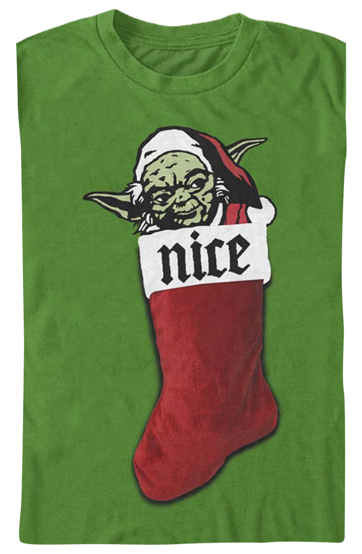 Yoda Nice Christmas Stocking Star Wars T-Shirt - Image 2