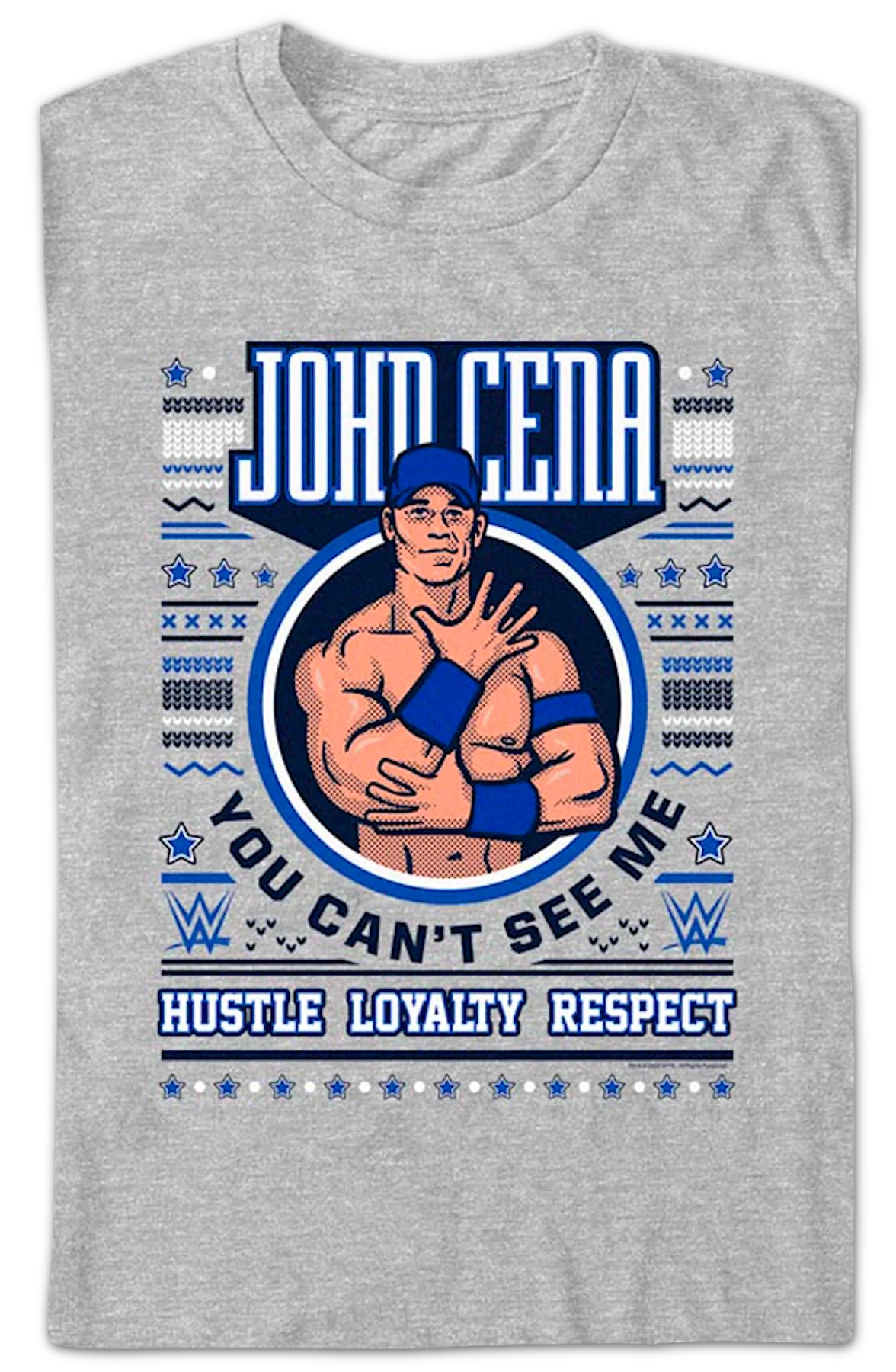 You Can't See Me Faux Ugly Christmas Sweater John Cena T-Shirt - Image 2
