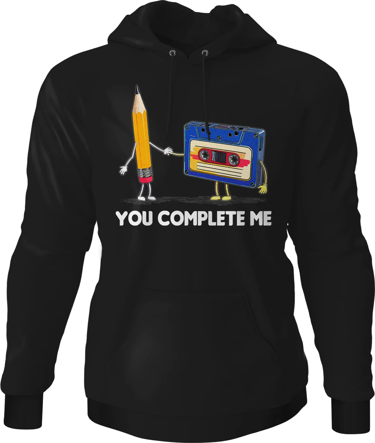You Complete Me Pencil & Cassette Hoodie - Image 6