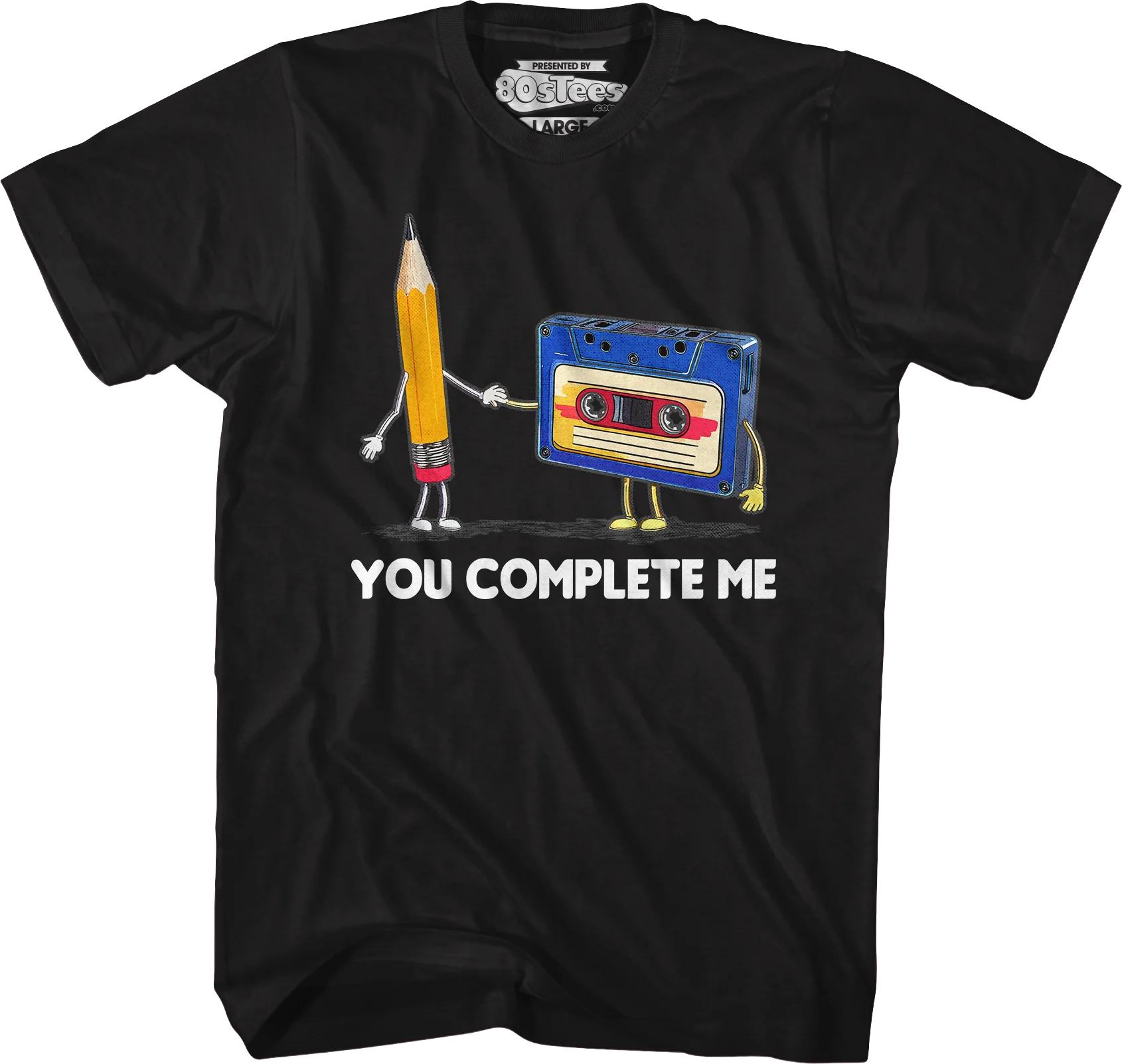 You Complete Me Pencil & Cassette T-Shirt